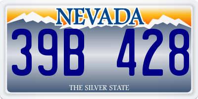 NV license plate 39B428