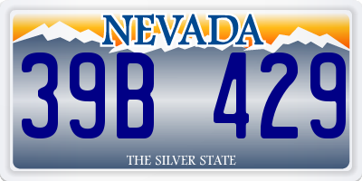 NV license plate 39B429