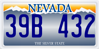 NV license plate 39B432