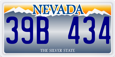 NV license plate 39B434