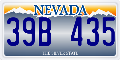 NV license plate 39B435