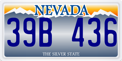 NV license plate 39B436