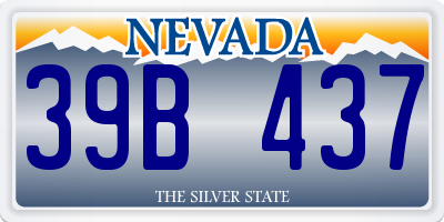 NV license plate 39B437