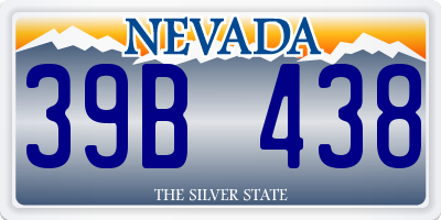 NV license plate 39B438