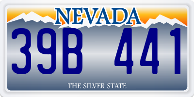 NV license plate 39B441