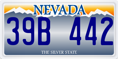 NV license plate 39B442