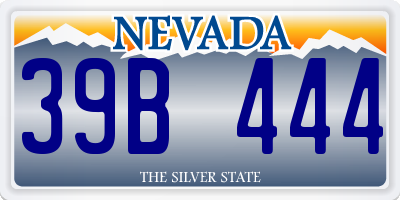 NV license plate 39B444