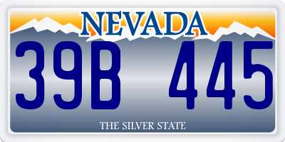 NV license plate 39B445