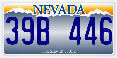NV license plate 39B446