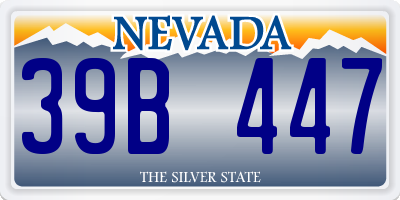NV license plate 39B447