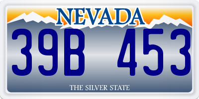 NV license plate 39B453