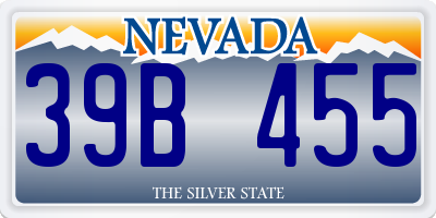 NV license plate 39B455