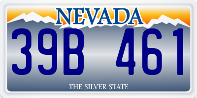 NV license plate 39B461