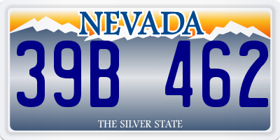 NV license plate 39B462