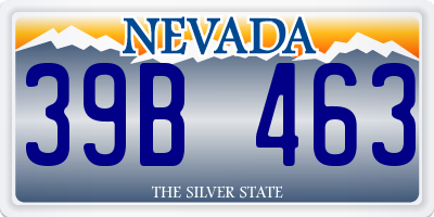 NV license plate 39B463