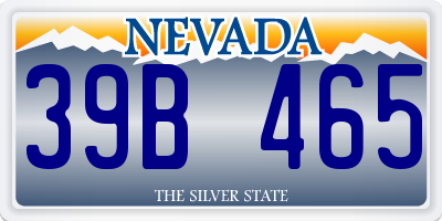 NV license plate 39B465