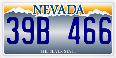 NV license plate 39B466