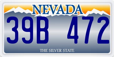 NV license plate 39B472