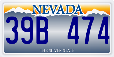 NV license plate 39B474