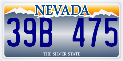 NV license plate 39B475