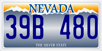 NV license plate 39B480