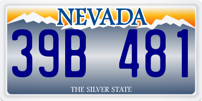 NV license plate 39B481