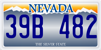 NV license plate 39B482