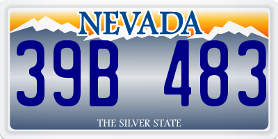 NV license plate 39B483