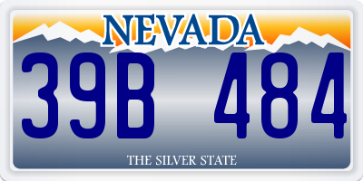 NV license plate 39B484