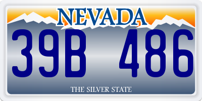 NV license plate 39B486