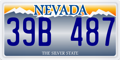 NV license plate 39B487