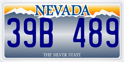 NV license plate 39B489