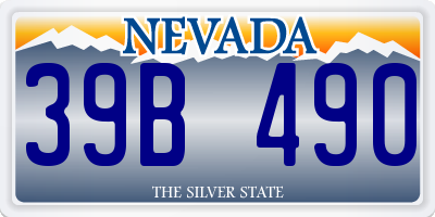 NV license plate 39B490