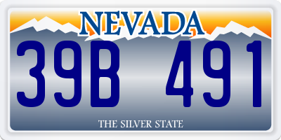 NV license plate 39B491