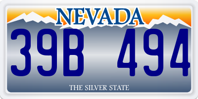 NV license plate 39B494