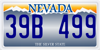 NV license plate 39B499