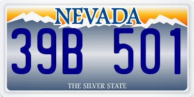 NV license plate 39B501