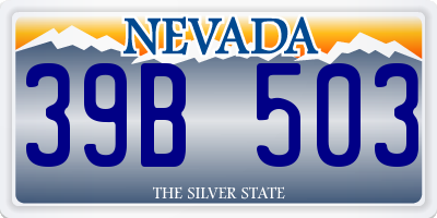 NV license plate 39B503