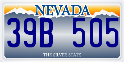 NV license plate 39B505