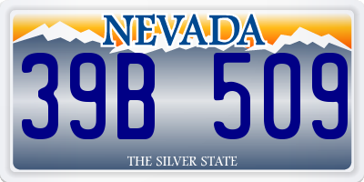 NV license plate 39B509