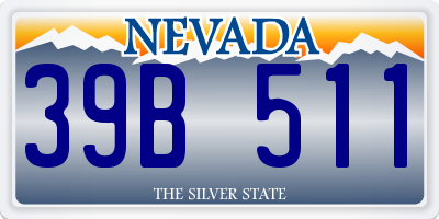 NV license plate 39B511