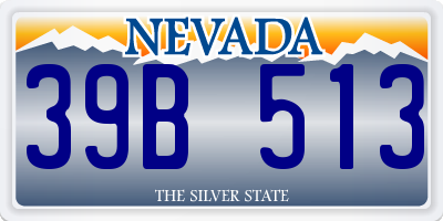 NV license plate 39B513