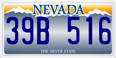 NV license plate 39B516