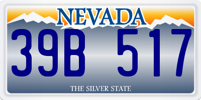 NV license plate 39B517