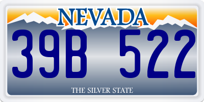 NV license plate 39B522