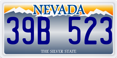 NV license plate 39B523