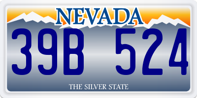 NV license plate 39B524