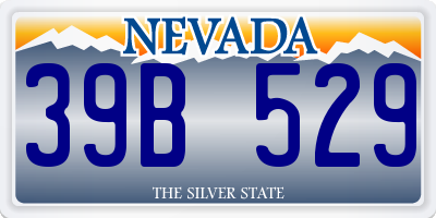 NV license plate 39B529
