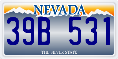NV license plate 39B531