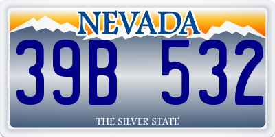 NV license plate 39B532